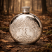 4OZ ROUND TREE OF LIFE FLASK