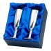 PAIR OF BRIDE AND GROOM FLUTE GOBLETS