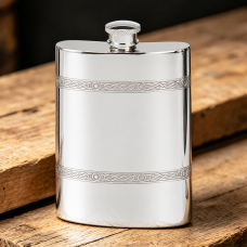 Celtic Wire Pewter Hip Flask 