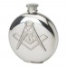 60Z ROUND MASONIC FLASK
