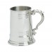 1PT PEWTER TANKARD WORCESTER GLASS BASE