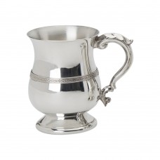 PEWTER TANKARD  GEORGIAN CELTIC WIRE