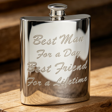 6OZ BEST MAN FOR A LIFE TIME HIP FLASK