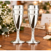 PAIR OF BRIDE AND GROOM FLUTE GOBLETS