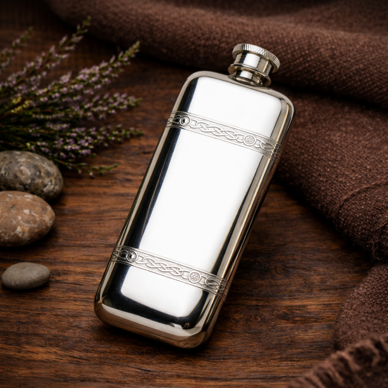 3oz Boot Flask Celtic Wire 3oz Boot Flask Celtic Wire