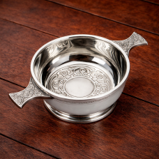CELTIC/THISTLE DESIGN QUAICH BOWL