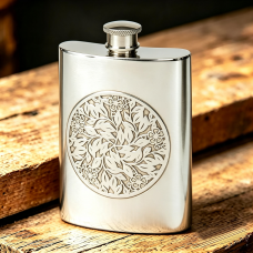 4OZ FLOWER DESIGN FLASK