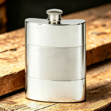 SATIN BAND HIP FLASK