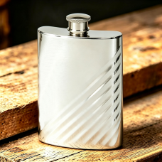 DIAGONAL FLUTE HIP FLASK 