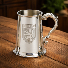 1 PT PEWTER TANKARD SCOTLAND BADGE