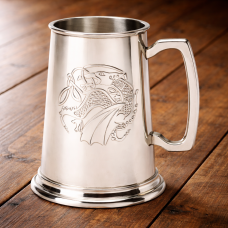 1 PT PEWTER TANKARD KELLS DRAGON