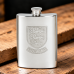 6OZ ENGLAND SHIELD HIP FLASK