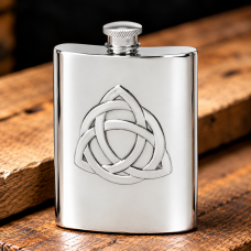 6OZ CELTIC TRIANGLE HIP FLASK