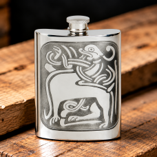 6OZ CRIEFF PANEL HIP FLASK
