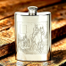 6OZ HIP FLASK HUNTING SCENE