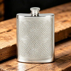 6OZ CELTIC PANEL HIP FLASK
