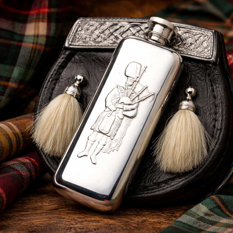 3OZ BOOT FLASK PIPER 3OZ BOOT FLASK PIPER