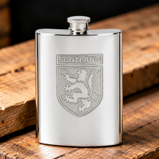 6OZ SCOTLAND SHIELD HIP FLASK